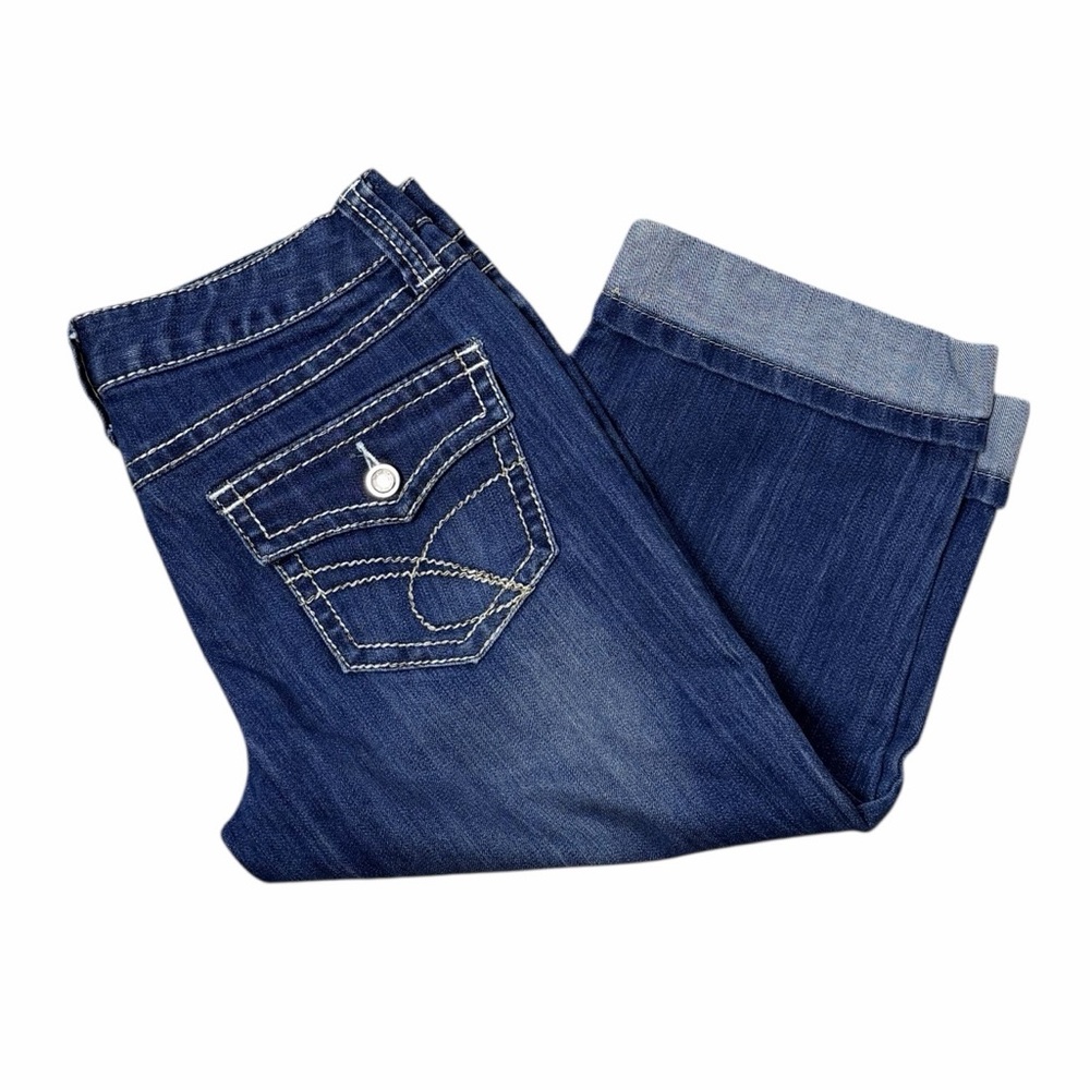 INC Denim Cuffed Capri Jeans - Medium Wash - Size 6